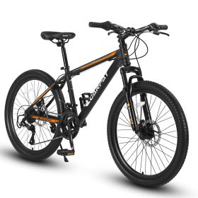 S26102 26 Inch Mountain Bike, Shimano 21 Speeds with Mechanical Disc Brakes, High-Carbon Steel Frame