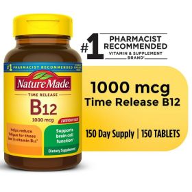 Nature Made Vitamin B12 1000 mcg Time Release Tablets; Dietary Supplement; 150 Count