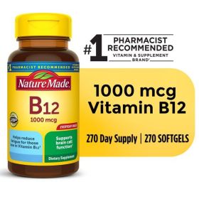 Nature Made Vitamin B12 1000 mcg Softgels; Dietary Supplement; 270 Count