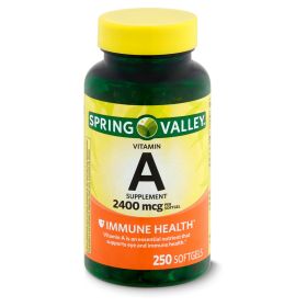 Spring Valley Vitamin A Supplement; 2400 mcg; 250 Count