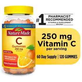 Nature Made Vitamin C 250 mg Gummies; Dietary Supplement; 120 Count