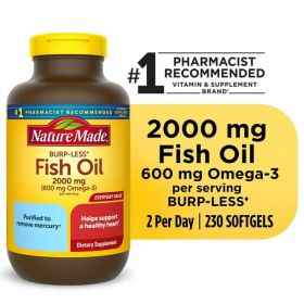 Nature Made Burp Less Fish Oil 2000 mg Per Serving Softgels; 230 Count