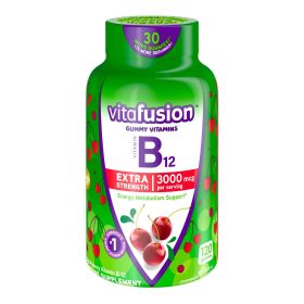 Vitafusion Extra Strength B12 Gummy Vitamins; Cherry Flavor; 120 Count