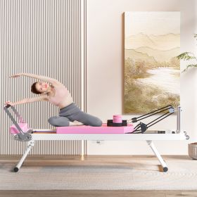 Pilates core bed, foldable home high quality, yoga studio with the same commercial fitness equipment, pink