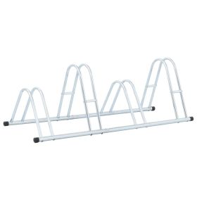 Bicycle Stand for 4 Bikes Floor Freestanding Galvanized Steel