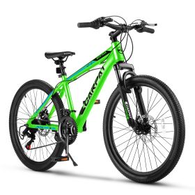 A24299 24 inch Mountain Bike Bicycle for Adults Aluminium Frame Bike Shimano 21-Speed with Disc Brake