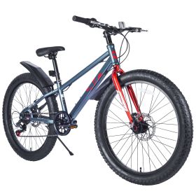 Mountain Bike for Girls and Boys Mountain 24 inch shimano 7-Speed bike