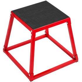 VEVOR Plyometric Platform Box Fitness Exercise Jump Box Step Plyometric Box Jump for Exercise Fit Training (12/18/24/Red) (18 inch)