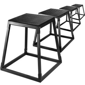 VEVOR Plyometric Platforms 4 PCS Set (12", 18", 24", 30")