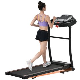 NEW Home Folding Treadmill with Pulse Sensor, 2.5 HP Quiet Brushless Motor , 7.5 MPH