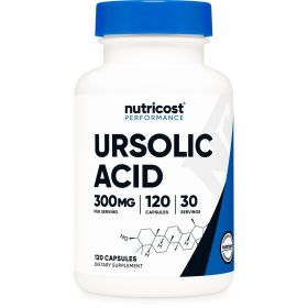 Nutricost Ursolic Acid 300mg, 120 Capsules - Non GMO, Gluten Free Supplement