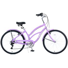 7 Speed Bicycles, Multiple Colors 26"Inch Beach Cruiser Bike