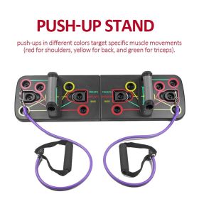 Unisex Push Up Rack with Pull Rope Push-up Stand Board Home Comprehensive Fitness Tool Exercise Sports Body Building Training