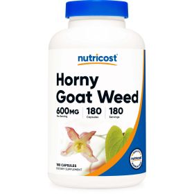 Nutricost Horny Goat Weed Extract (Epimedium) 600mg Capsules, 180 Servings - Gluten Free & Non-GMO Supplement