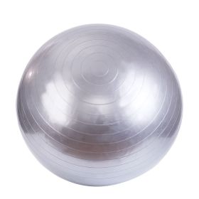 PVC Fitness Balls Yoga Ball; Thick Explosion-proof Exercise Balance Ball For Home Gym Pilates 17.72inch/21.65inch/25.59inch/29.53inch/33.46inch (Color: GRAY, size: 65cm/25.6in)