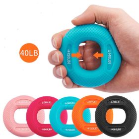 40-80LB Strength Hand Grip Ring; Muscle Power Training Silicone Ring; Fitness Body Building Carpal Expander Training Finger Ring (Color: Orange-50-60BL)