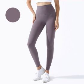 High Waist Naked feeling Leggings Push Up Sport Women Fitness Running Yoga Pants Energy Seamless Leggings Gym Girl leggings (Color: Style11Pink Purple, size: XL)