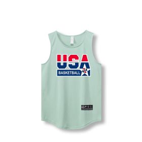 Loose Men Running Vest 2022 Outdoor street basketball Gym Sleeveless Letter Print Shirt Quick Dry Fitness Bodybuilding Tank Tops (Color: 870 vest2, size: XL)