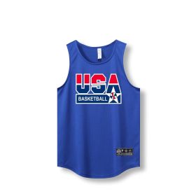 Loose Men Running Vest 2022 Outdoor street basketball Gym Sleeveless Letter Print Shirt Quick Dry Fitness Bodybuilding Tank Tops (Color: 870 vest3, size: L)