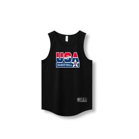 Loose Men Running Vest 2022 Outdoor street basketball Gym Sleeveless Letter Print Shirt Quick Dry Fitness Bodybuilding Tank Tops (Color: 870 vest6, size: M)