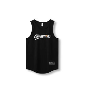 Loose Men Running Vest 2022 Outdoor street basketball Gym Sleeveless Letter Print Shirt Quick Dry Fitness Bodybuilding Tank Tops (Color: 870 vest20, size: XL)