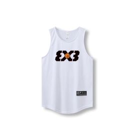 Loose Men Running Vest 2022 Outdoor street basketball Gym Sleeveless Letter Print Shirt Quick Dry Fitness Bodybuilding Tank Tops (Color: 870 vest24, size: S)