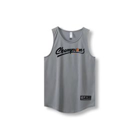 Loose Men Running Vest 2022 Outdoor street basketball Gym Sleeveless Letter Print Shirt Quick Dry Fitness Bodybuilding Tank Tops (Color: 870 vest21, size: L)