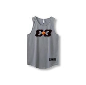 Loose Men Running Vest 2022 Outdoor street basketball Gym Sleeveless Letter Print Shirt Quick Dry Fitness Bodybuilding Tank Tops (Color: 870 vest19, size: S)