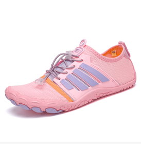 New couple fitness sneakers beach swimming shoes multifunctional outdoor shoes (Color: Pink, size: 46)