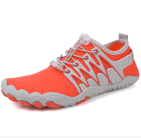 New couple fitness sneakers outdoor beach swimming shoes men's and women's outdoor fitness shoes (Color: Orange, size: 43)