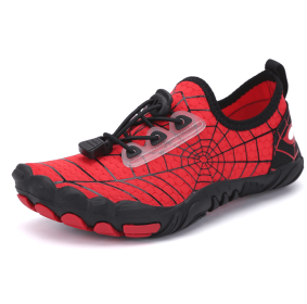 New children's fitness sports shoes outdoor beach swimming shoes upstream stream shoes (Color: Red/Black, size: 31)