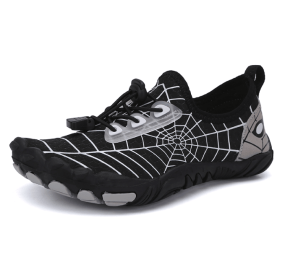 New children's fitness sports shoes outdoor beach swimming shoes upstream stream shoes (Color: Black/White, size: 32)