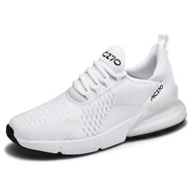 Mens Air Sports Running Shoes Breathable Sneakers Universal All Year Women Shoes Max 270 (Color: White, size: 41)