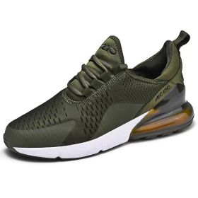 Mens Air Sports Running Shoes Breathable Sneakers Universal All Year Women Shoes Max 270 (Color: Green, size: 43)