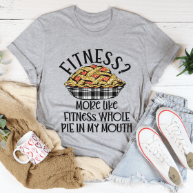 Fitness Pie In My Mouth T-Shirt (Color: Athletic Heather, size: L)