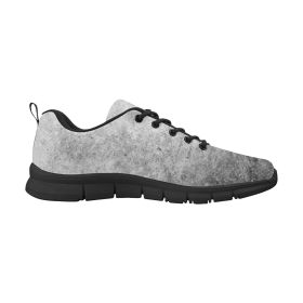 Gray Grunge, Black Bottom Men's Running Shoes (size: US13)