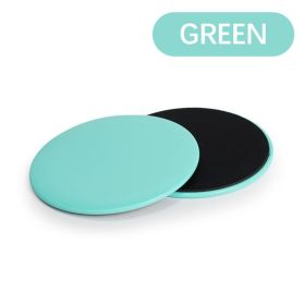 1pair Portable Fitness Exercise Sliding Disc; Abdominal Muscle Training Yoga Fitness Equipment (Color: Green)